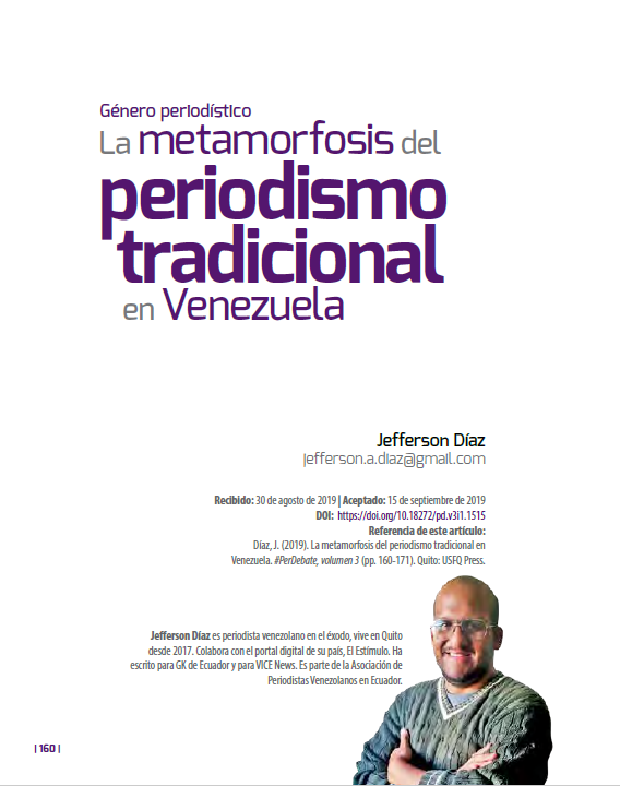 Metamorfosis del periodismo tradicional en Venezuela